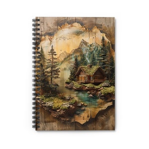 Spiral Notebook Journal Cabin Gifts Rustic Cabin Life Rustic Farmhouse Cabin Decor Outdoor Enthusiast Nature Lovers Notebook Outdoor Journal