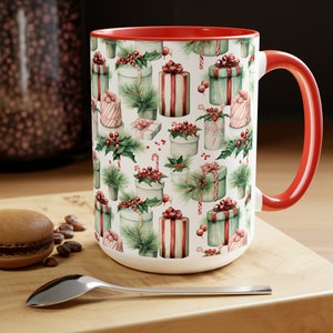 Christmas Holiday Mug: Festive Gift Design, 15oz Ceramic