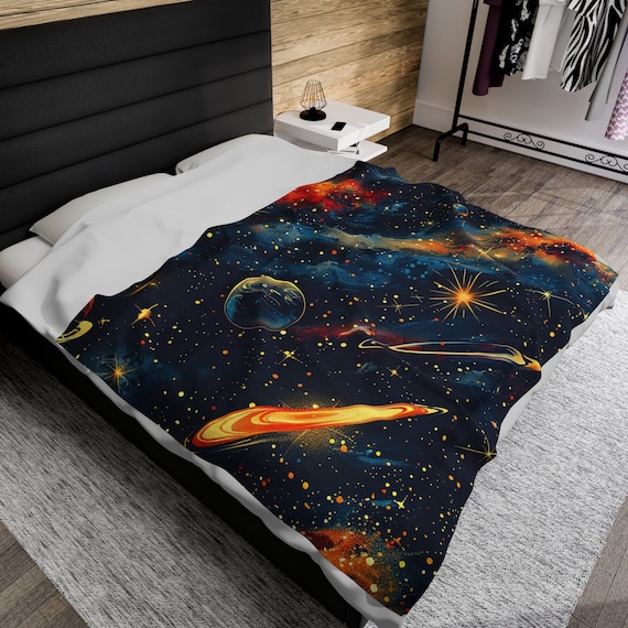 Outer Space Blanket Galaxy Blanket Starry Night Sky Blanket Space Lovers Gift Space Decor for Home Space Lover Gift Velveteen Plush Blanket Etsy