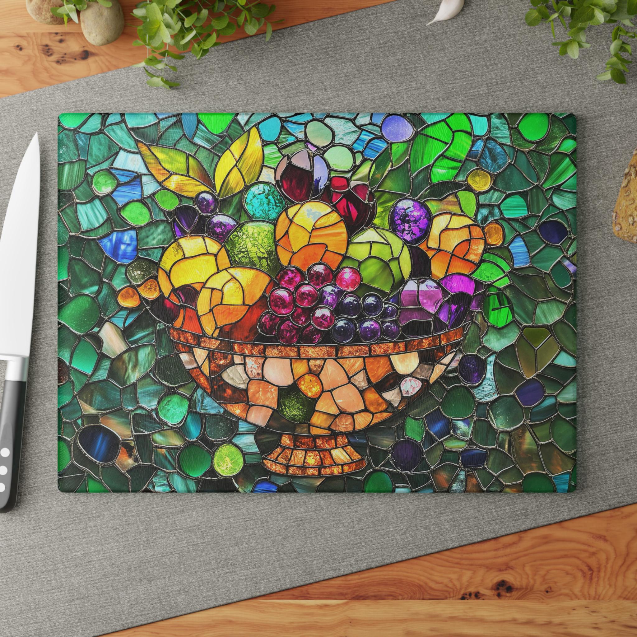 Planche à découper en verre, décoration de planche à découper