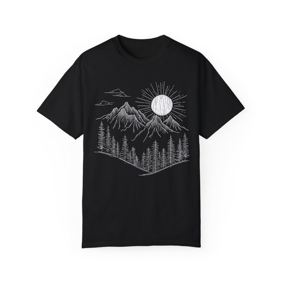 T-Shirt Donna Campeggio E Escursionismo - Vintage Montagna E Foresta, Manica Corta, Girocollo