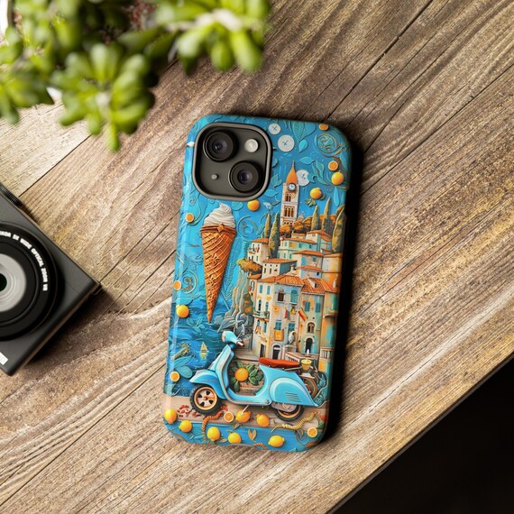Italian Summer Phone Case: Sorrento Vespa, Lemons & Gelato