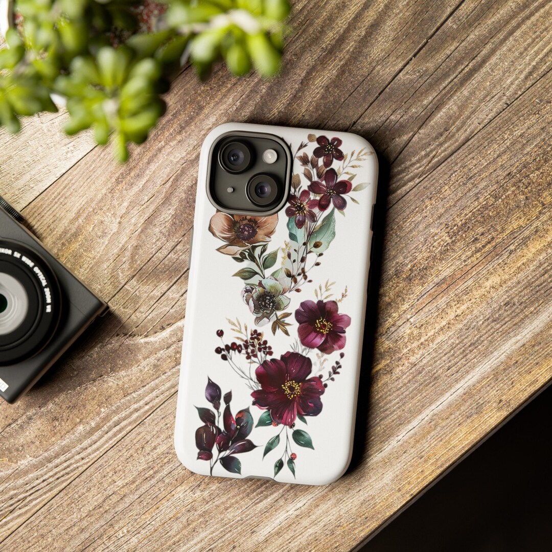 Watercolor Flower Phone Case Floral Smartphone Case Purple Flower Gift ...