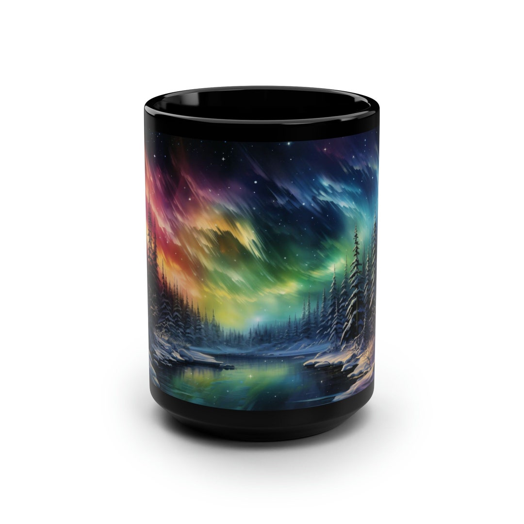 Northern Lights Coffee Mug Aurora Borealis Cup Northern Lights