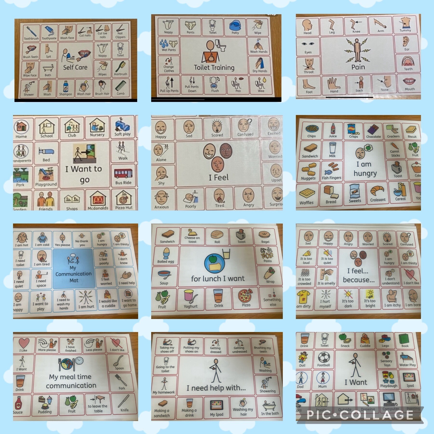 Communication Point Boards. Set of 12 Boards. - Etsy UK