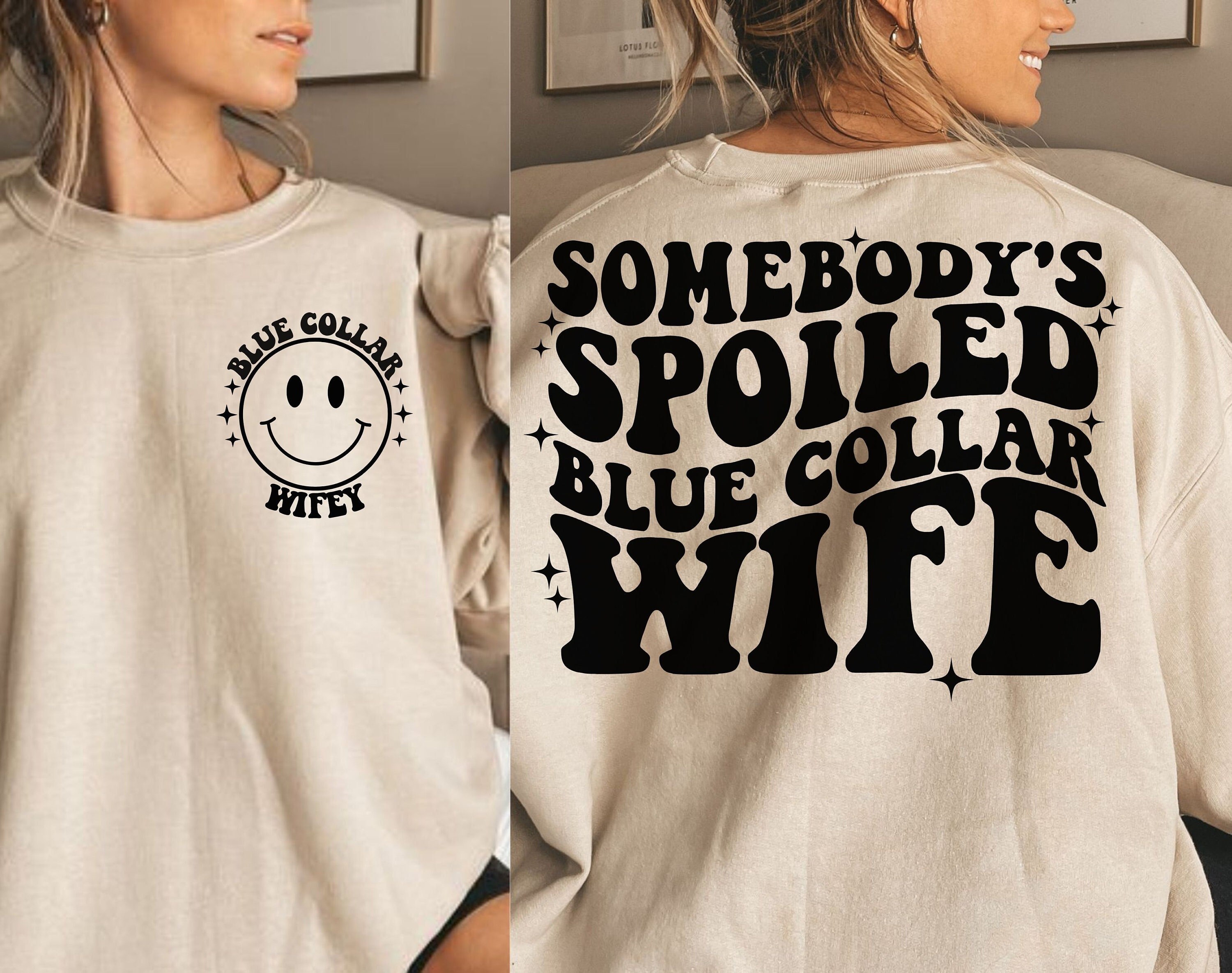 Somebody’s Spoiled Blue Collar Wife Svg Blue Collar Wife - Etsy