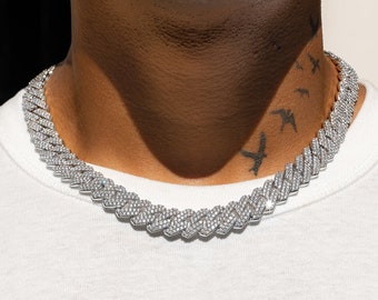 Luxurious 14mm Iced Out Prong Chain - Exquisite Bling, Premium Craftsmanship, Ultimate Statement Piece