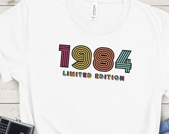 Custom 40th Birthday Shirt, 1984 Birthday T-Shirt, Retro 40th Shirt, Vintage Birthday Gift, 1984 Limited Edition Tee,Personalised 40th Shirt