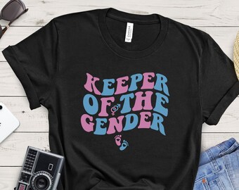 Gender Reveal Shirt, Keeper Of The Gender Shirt, Baby Announcement T-shirt, Team Boy Team Girl Tee, Baby Shower, Pregnancy Announcement