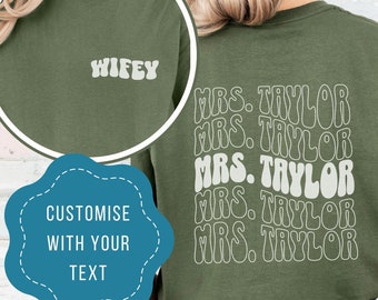 Personalised Mrs Shirt, Custom Bride Shirt, Honeymoon Shirt, Bachelorette Party Gift, Groom Shirt, Bridesmaid T-Shirt, Best Man Tshirt
