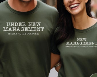 Camisa de compromiso a juego, Futuros esposos, Regalo de compromiso, Camisas para prometidos, Regalo para recién casados, Bajo nueva dirección, Regalo para parejas