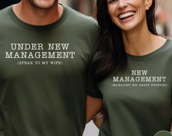 Camisa de compromiso a juego, Futuros esposos, Regalo de compromiso, Camisas para prometidos, Regalo para recién casados, Bajo nueva dirección, Regalo para parejas