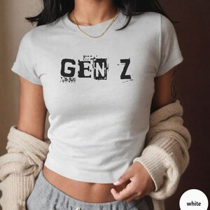Y2K Baby Tee Shirt, Gen Z Urban Graphic TShirt, Trendy Y2K T-shirt, Girl Y2K Streetwear,Generation Z Baby Tee,Cute Crazy Shirt,Fashion Rebel