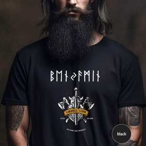 Personalised Viking Runes Shirt, Custom Name in Futhark Runes T-Shirt, Custom Vikings Club Tee, Unisex Viking Clothes, Norse Mythology Gifts
