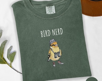 Shirt vogelnerd, shirt vogelliefhebber, grappig shirt vogelaar, comfortkleuren, cadeau voor vogelnerd, shirt vogel, cadeau vogelliefhebber, T-shirt vogelnerd
