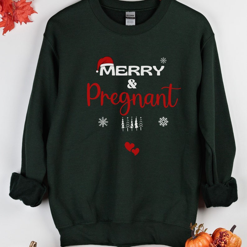 Christmas Pregnancy Sweatshirt, Xmas Pregnancy Announcement Crewneck
