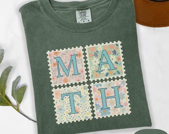 Camiseta con colores que te hacen sentir cómodo con las matemáticas, regalo para profesores de matemáticas, camiseta de matemáticas, regalo de agradecimiento para profesores de matemáticas, camiseta para amantes de las matemáticas, camiseta del equipo de matemáticas