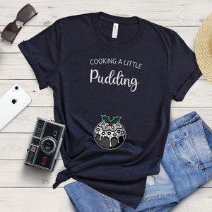 Cooking A Little Pudding Christmas Pregnancy Announcement Shirt, Maternity Shirt, Xmas Pregnant T-shirt, Festive Pregnancy Reveal Tshirt image 7