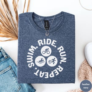 Camiseta de triatlón, camiseta de triatleta, camiseta de triatlón, camiseta de natación, ciclismo, carrera, camiseta de nadador, camiseta de ciclista, camiseta de corredor, regalo para triatleta