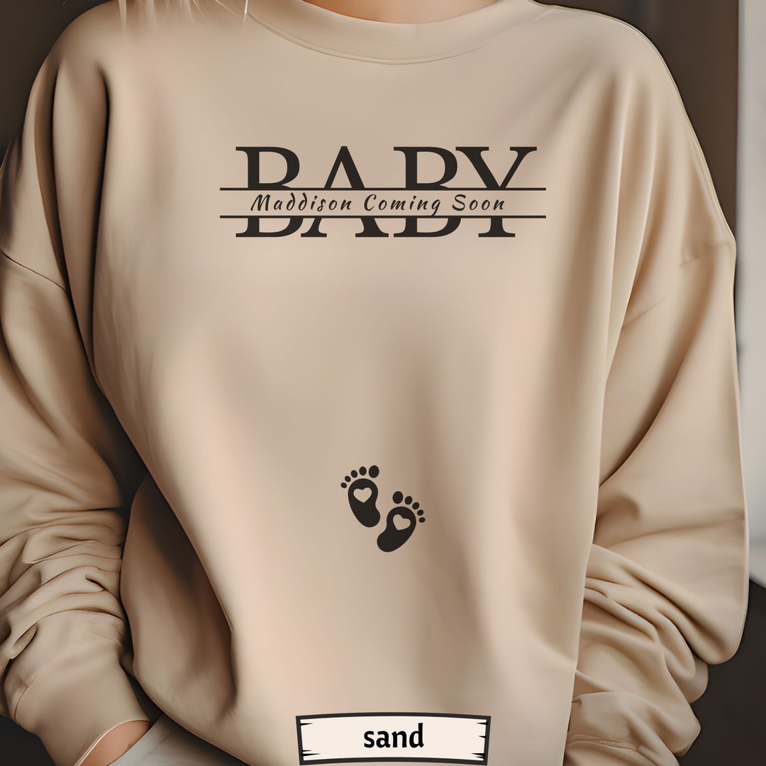 Custom Baby Reveal Sweatshirt, Pregnancy Announcement Jumper, Coming