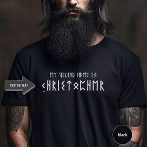 Personalised Viking Runes Shirt, Custom Name in Futhark Runes T-Shirt, Custom Norse Tee Shirt, Unisex Viking Clothes, Norse Mythology Gifts