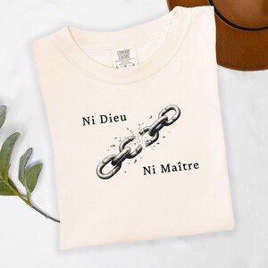Comfort Colors Ni Dieu Ni Maître Shirt, Kein Gott, kein Meister Shirt, Anti-Autoritär Shirt, Anarchist Shirt, Anti-Trumpf Shirt, Linkes T-Shirt