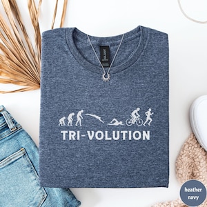 Camiseta de triatlón, camiseta de triatleta, camiseta de regalo Trivolution, camiseta de natación, ciclismo y carrera, camiseta de nadador, camiseta de ciclista, camiseta de corredor, regalo para triatleta