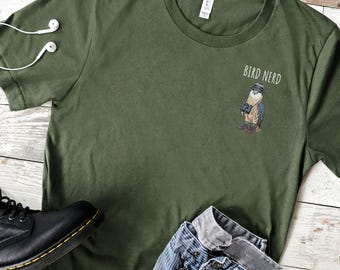 Bird Nerd Shirt, Bird Lover Pocket Design Shirt, Funny Bird Watcher Shirt, Twitcher Shirt, Bird Nerd Tee, Bird Shirt, Bird Watcher Gift