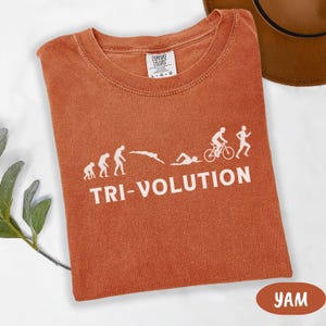 Camiseta de triatlón Comfort Colors, camiseta de triatleta, regalo Trivolution, camiseta para nadar, andar en bicicleta, correr, camiseta para nadador, ciclista y corredor, regalo para triatleta