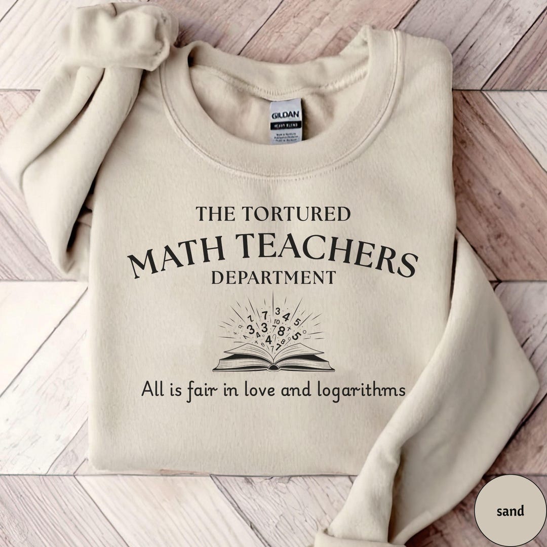 Math Sweaters Math Teacher Sweatshirt: Tortured Math Teacher Sweater - Mathematics ...