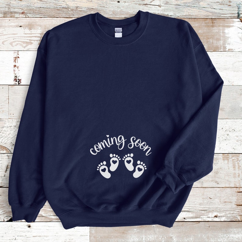 Twin Pregnancy Announcement Sweatshirt, Coming Soon Jumper, Twin