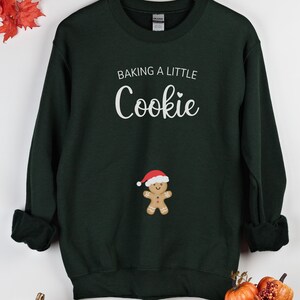 Weihnachts-Schwangerschaftsankündigung Sweatshirt – „I Put A Cookie In That Oven“-Design