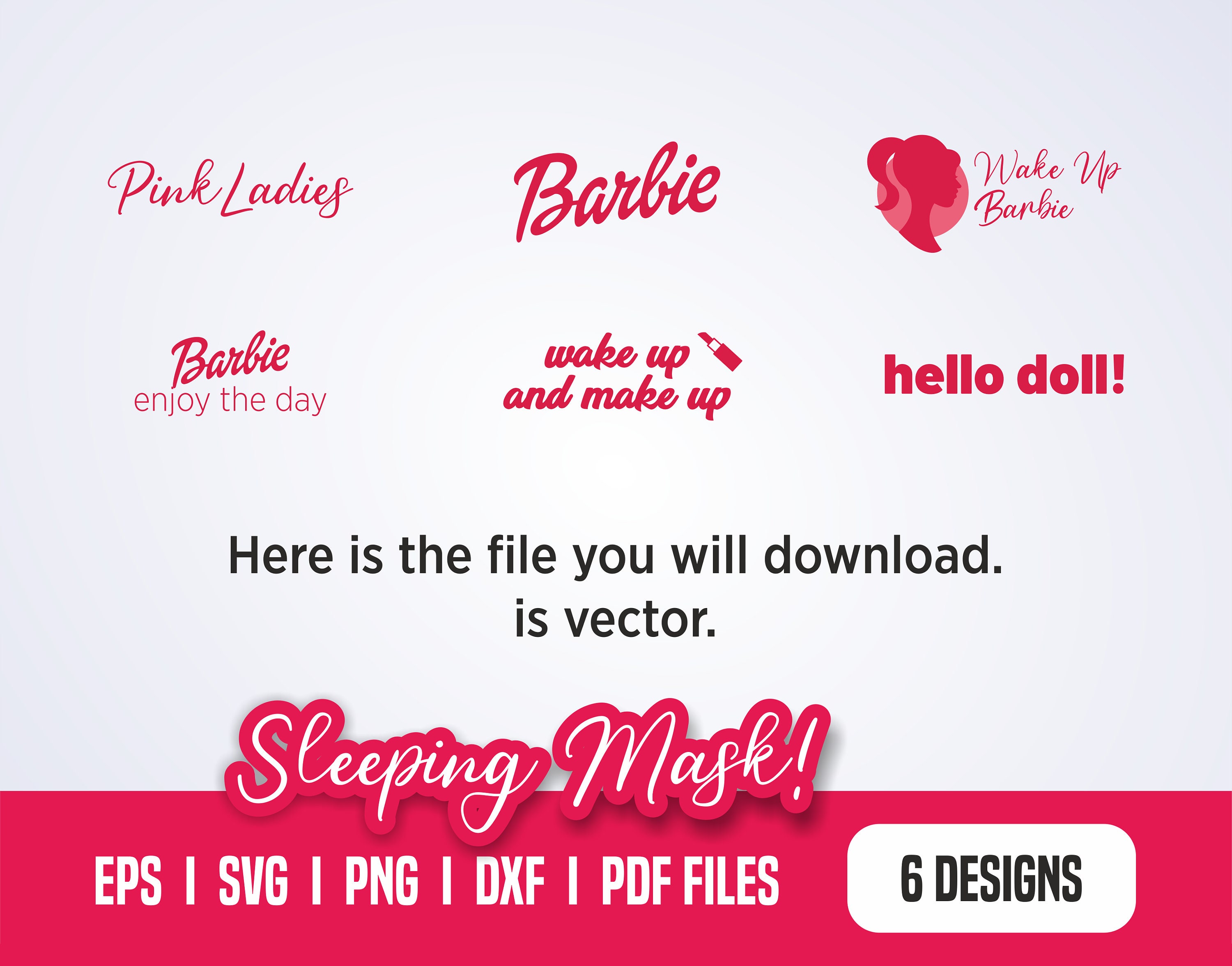 Sleep Mask Barbie Sleep Mask Pink Sleep Mask Barbie Quates Come on