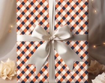 Emballage cadeau en papier écossais pour lui Emballage cadeau coloré en papier écossais pour lui Emballage preppy anniversaire pour lui Auburn