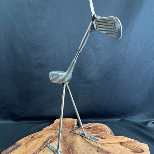 Golf Club Iron Metal Art Bird - Fun Upcycle Recycled Garden Sculpture