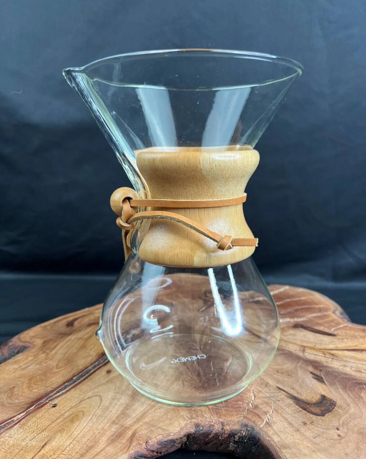 VTG Chemex Germany Hand Blown Glass Pour Over Coffee Pot Carafe Brewer