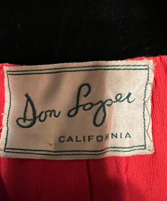 Vintage 1950s Don Loper Plaid Wool Swing Coat Lar… - image 8