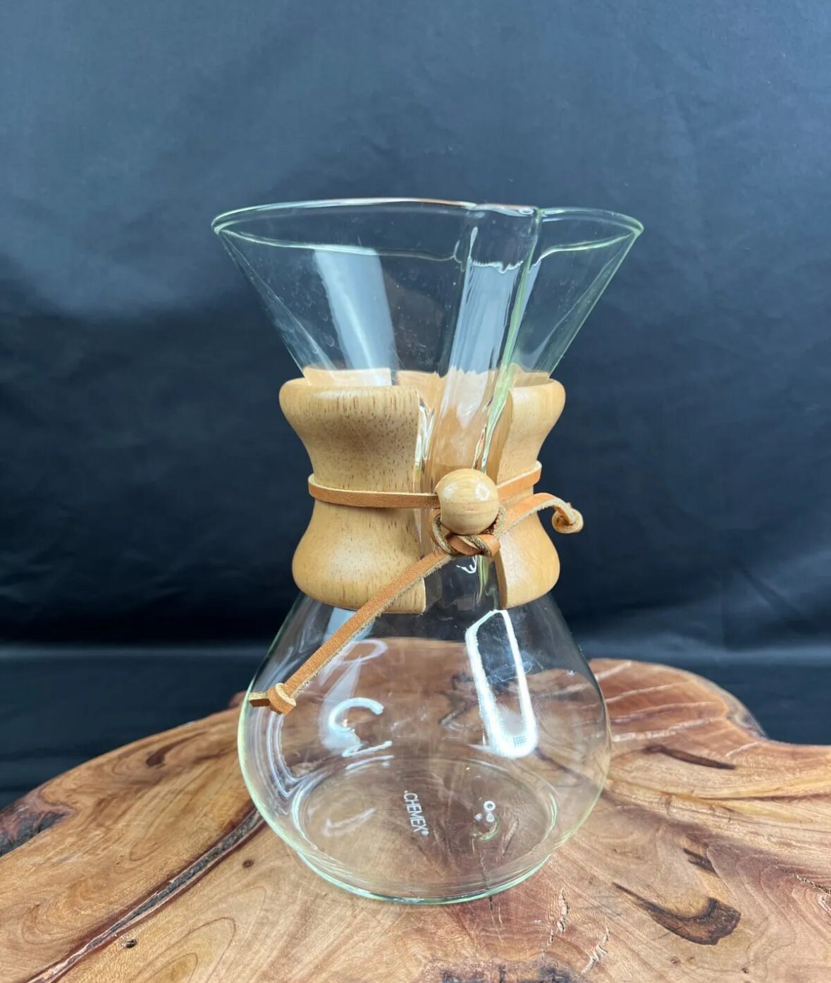 VTG Chemex Germany Hand Blown Glass Pour Over Coffee Pot Carafe Brewer