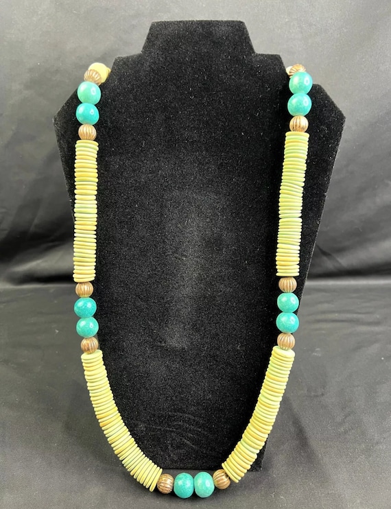 Vintage Chunky Mary Ellen Stewart Beaded Necklace… - image 1