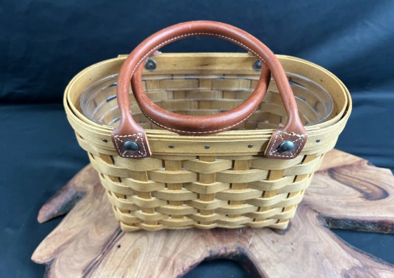 2002 Longaberger Basket Boardwalk Purse Handbag - image 6