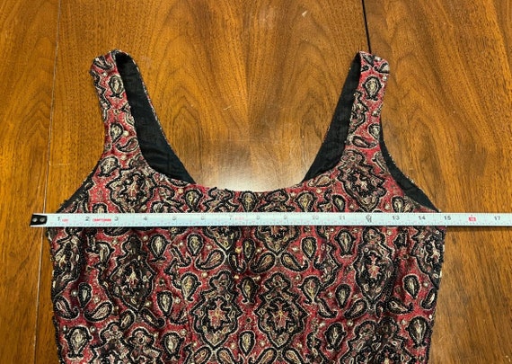 Sequin Beaded Paisley Halter Top - image 6