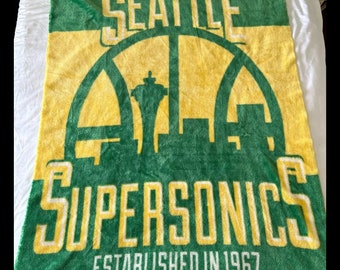 Couverture vintage en polaire Seattle Supersonics Est 1967