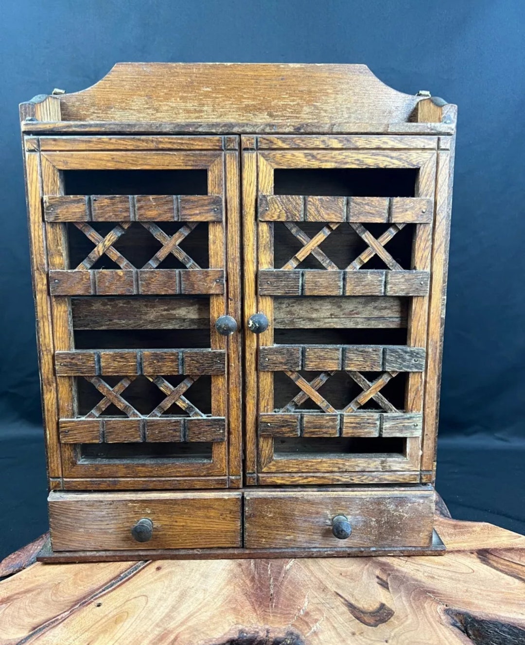 Vintage Wooden Spice Rack Cabinet 2 Drawers - Etsy