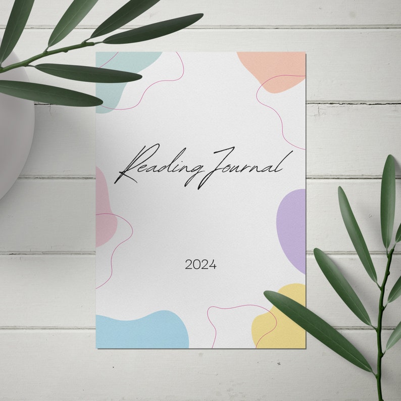 2024 Reading Journal Printable, Book Review Journal Printable PDF, Book