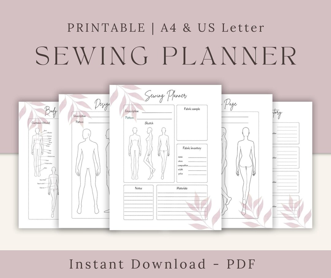 Sewing Planner Printable Planner for Sewing Project Digital - Etsy ...