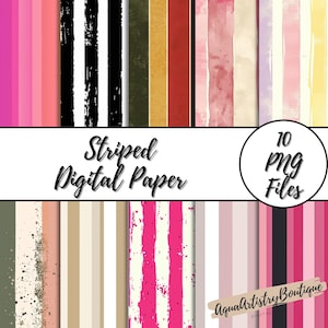 Stripes Digital Paper | Digital Download | Stripe Print Digital Paper | Stripes Clipart | Cute Pattern |Seamless Pattern|Cute Stripe Pattern