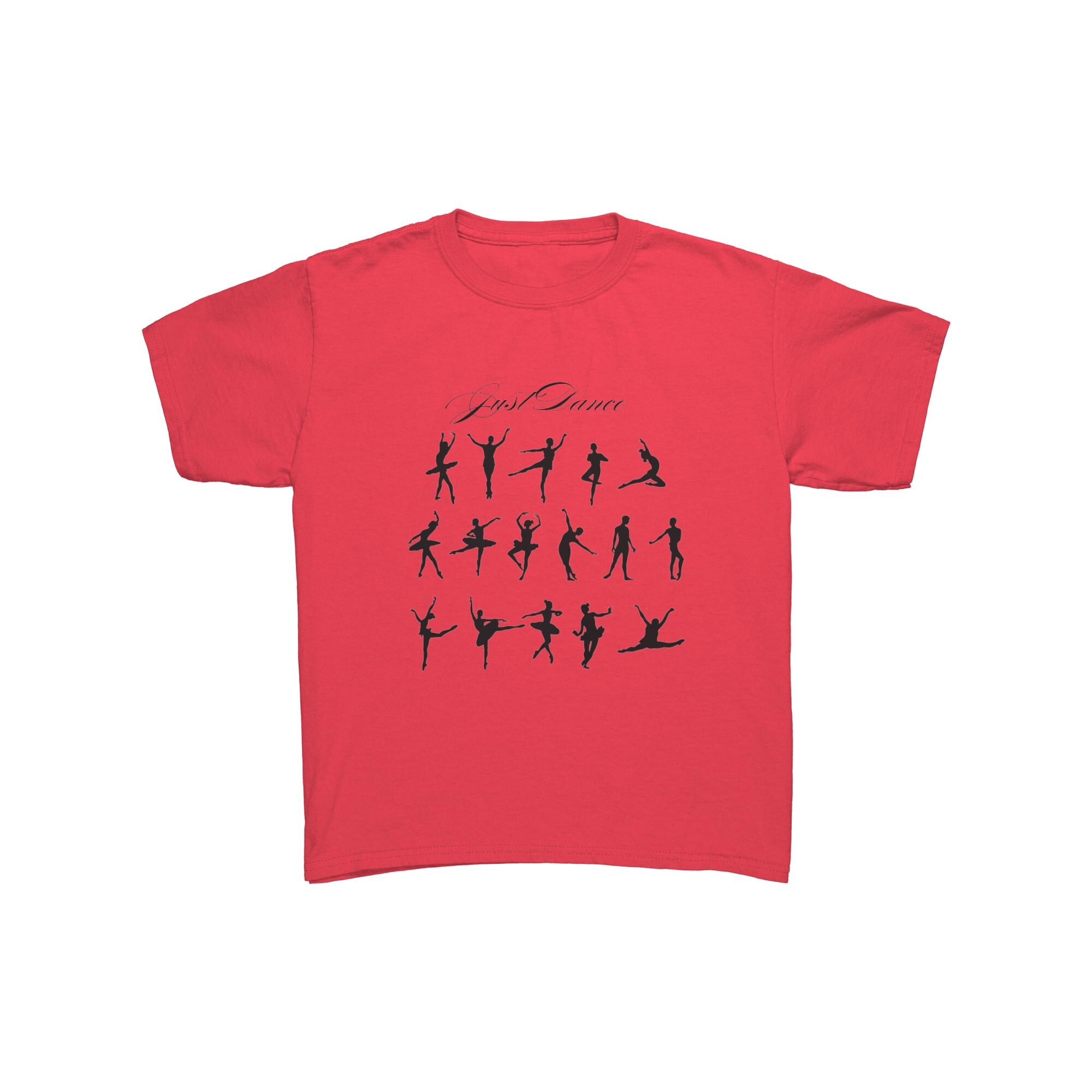トップス HEADS Just dance your own way LS T-sh Just Dance Kids T-shirt: Silhouette Dance Poses, Cotton Crewneck