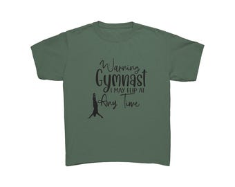 Boys Gymnastics T-Shirt: Warning Gymnast May Flip