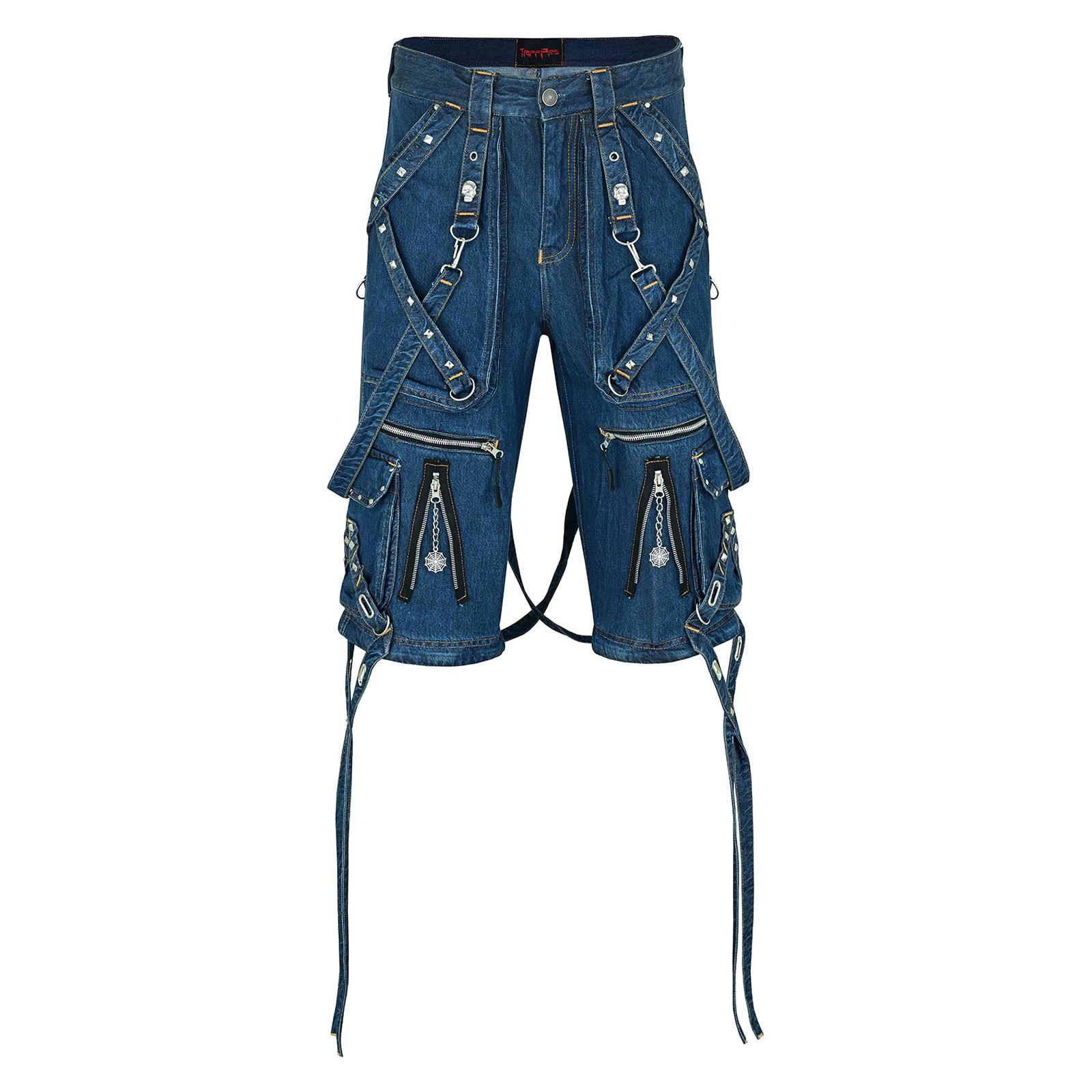 Convertible Punk Denim Pants: Techwear Goth Jeans With