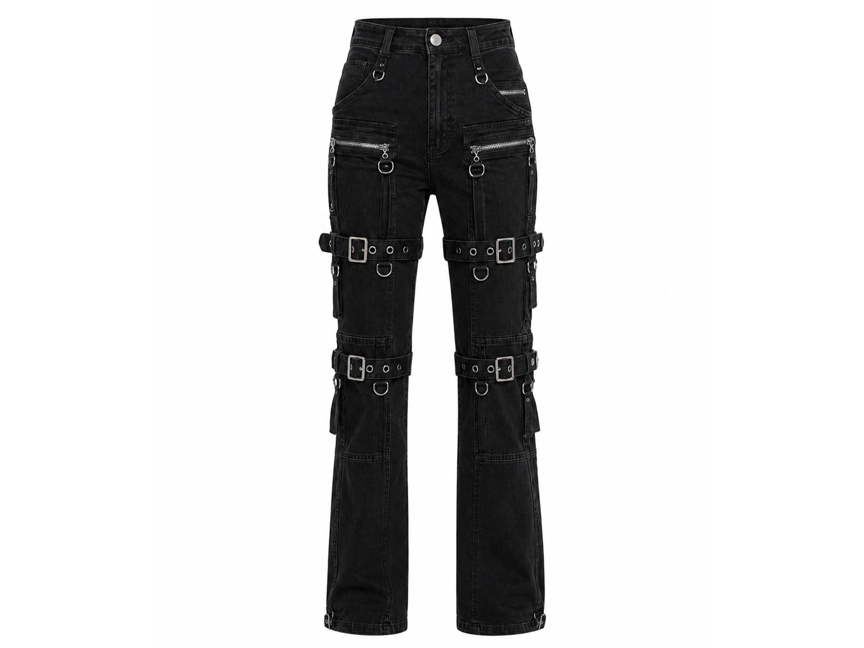 Tripp Nyc Black Strap Denim - Etsy